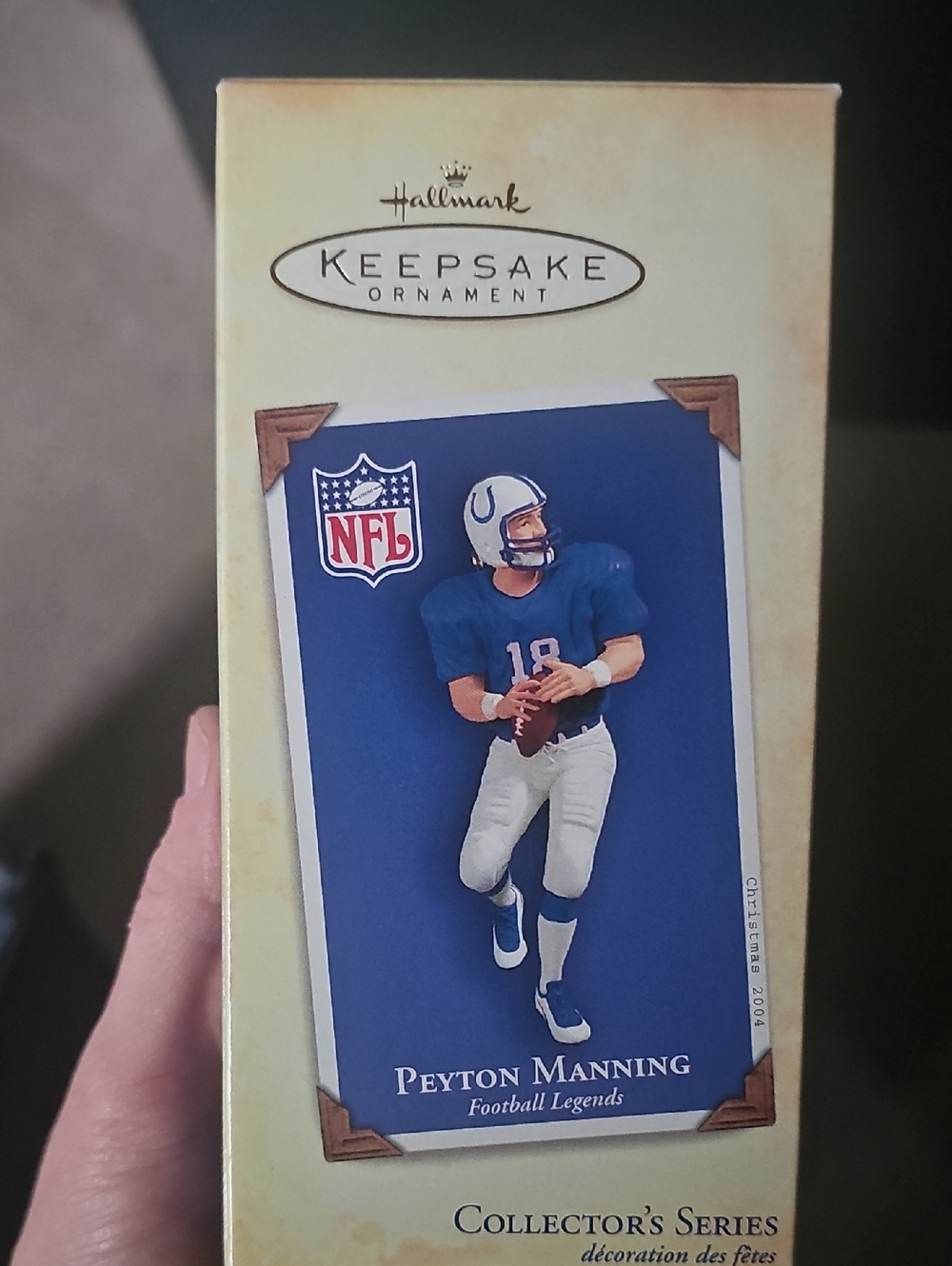 Hallmark Keepsake Peyton Manning Ornament - Blue, White, Brown